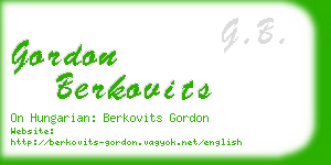 gordon berkovits business card